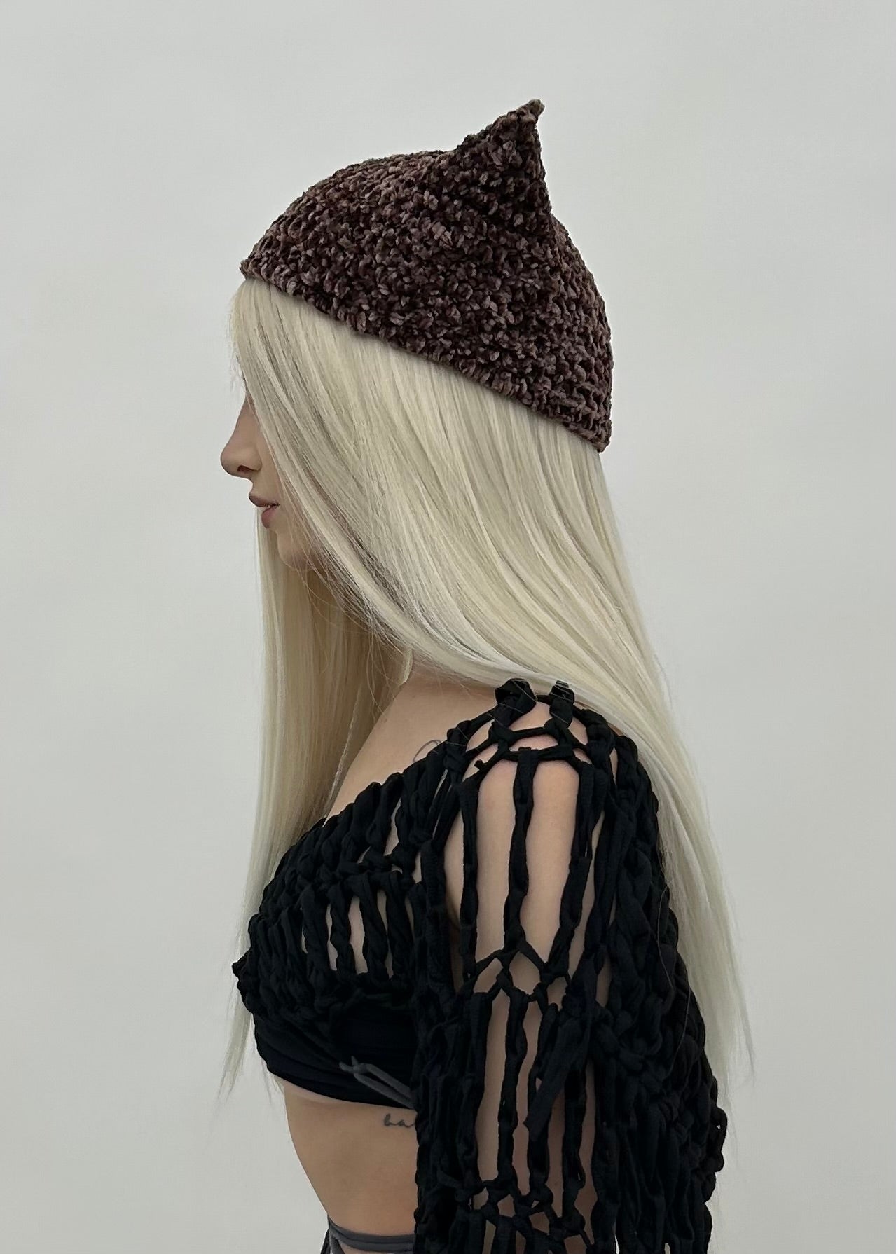 Kitty Beanie brown